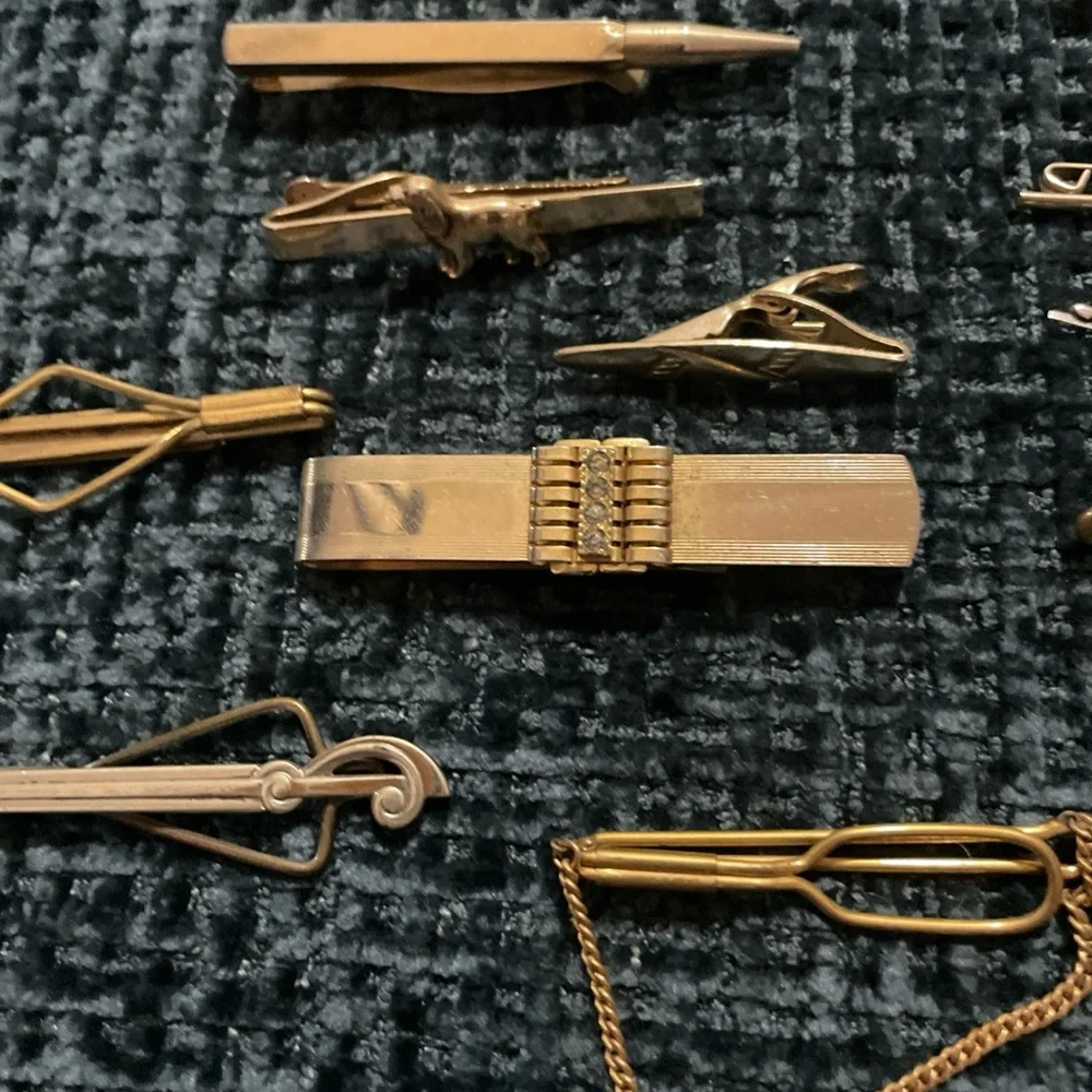 Gold-Tone Men's Tie Clip Bundle - Classic Sleek Design